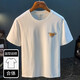 Джинса-белая футболка мужская футболка Men's Summer 2025 New Fashion Print Print American Light Luxury Senjiang Cotton Comfort Футболка с коротки