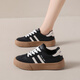 Huili Frauenschuhe Super weiche Frauenschuhe dicker Leinwandschuhe für Frauen 2025 Frühling und Herbst Neue vielseitige Retro Schwangerschaft Casual Schuhe 702 Weiß 39