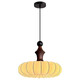 Tiffania Retro Französisch Schlafzimmer Stoff Kronleuchter Muster Chinesische Restaurantbar Tainanyang Solid Holz romantische Zimmer Hauptlampe AY9898-40 cm Drei-Farben-LED (Walnussfarbe)