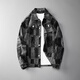 JIAYE Working denim jacket men's spring and autumn new casual and handsome American loose jacket men's trendy black jacket black XL 170-175cm [130-150Jin [Jin equals 0.5 kg]]