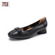 Accesorios de lujo de Light Manel Zapatos para mujeres con tacón medio del tacón grueso BoCh Buthide Simple Small Small Fragance Style Smiftle Shoes G15253 Apricot Color 36