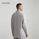Calvin Klein内衣秋冬男士时尚休闲格纹纽扣翻领舒适家居长袖睡衣NM1428O P7A-鸽子灰 M