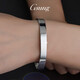 GsunGGSUNG Platinum Men's Solid Bracelet Couple's Bracelet Women's Platinum PT950 Simple and Fashionable Men's and Women's Model Customized Deposit Special Shot Single Shot Invalid No Shipment