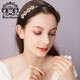 Royal Salsa Korean hairband hair accessories hairband face wash headband imitation crystal hairpin bangs press hairpin clip head jewelry gold