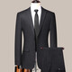 Chalides light luxury high-end wool suit suit men's Korean version slim fit two-piece suit wedding business formal work clothes jacket men 2386 gray stripes two buttons without splits L 175/50 size recommended 135-145 Jin Jin equals 0.5 kg