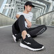 Hongxing Erke Men's Shoes Sports Shoes Comfortable Casual Running Shoes Light Soft Soled Mesh Shoes Jogging Shoes Men's Black/White 41