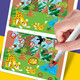 Focus training to find differences, advanced version for 6-8 years old, intellectual development of the left and right brain, fun manual brain game cards to find differences, children's enlightenment educational early education toys, 64 pages of cards that can be erased and written repeatedly for training