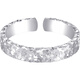 Laomiao silver ring solid silver three-sided broken ice open ring ring/about 3g