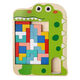 Yu Jianxiong Kinderholz Tetris Dreidimensionale große Puzzle Bausteine Spielzeug Multifunktionaler Kuchenbrett Eltern-Kind-Interaktion 2-3-6 Jahre alte Jungen und Mädchen Form Kognition Large Tetris (3in1 Building Block Version)