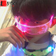 LUCALY's new Internet celebrity sunglasses, technology-sense luminous glasses, disco and Douyin female cyberpunk atmosphere props, colorful flashing (explosion) battery