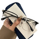 Sven half-frame glasses men's stylish handsome eyes can match the new product of mathematics, science and technology men's anti-blue light glasses frames, black frame glasses [150 degrees]