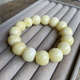 Junbu natural white beeswax bracelet Russian material full of honey white flower wax apple beads bracelet bone china white old type beads small pier and drum beads