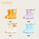 Balabala children's rain boots 2024 new baby boy rubber overshoes soft sole non-slip outer waterproof shoes for boys and girls rain boots for children purple inner length 16cm (160) suitable for foot length 15cm