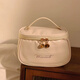 妆 妆 赟 赟 Portable makeup bag Large -capacity hand -to -storage bag waterproof giant capable makeup skin care product storage bag upgrade thicker models [milk white]