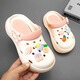 Lingli Girls Hole Shoess Детские тапочки 2025 Новый летний стиль Baotou Beach Shoes Shoes Medium Disters Kids Sandals Girls Sandals 1903 Белые 35-36