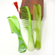 
He Tong Beef tendon comb Thickened beef tendon comb jade color folding comb plastic is easy to use and not broken SN3519 Beef tendon [tight teeth]