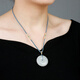 Colorful Yunnan Hotan Jade Peace Buckle Pendant Blue and White Jade Pendant Men and Women Couple Jade Pendant Jade Pendant Necklace Valentine's Day Gift