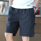 
Summer pure cotton trendy beach pants mid-pants at home thin loose printed casual shorts men's five-point pants dark blue 9215 3XL