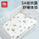 Aibedila crib fitted sheet pure cotton type A kindergarten bedding mattress cover baby spliced sheet waterproof urine barrier pure cotton antibacterial mattress cover-Sky City 120*60cm