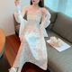 舒芳蝶（shufangdie）连衣裙套装女夏2025法式甜美小清新仙气仙森系开衫碎花吊带裙子女 678黄色吊带裙+白色开衫 M