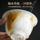 Not clumsy white porcelain three-cai tea bowl toast tea bowl ceramic tea set with tea drain mutton fat jade cloud first fragrant snow three-piece set