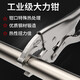 XMSJ DALI-Klemme Multifunktionaler Industriegrad Maschinenreparatur Auto Reparatur Schnellklemme Fixe Runde Düse C-Typ Kette Kettenkraftzange spitz-Nozzle Dali-Klemme 9-Zoll-Chrom-Molybdän-Stahl PC5009H