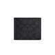 COACH official authorized store coach luxury outlet classic presbyopic short wallet black gift for boyfriend CW380CQBK black
