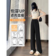 
Cotton pants for women in spring and autumn summer new loose drooping casual pants for women high waist narrow version sports wide-leg suit pants 9901 black 24.5 [high quality] L 112-127Jin [Jin equals 0.5 kg]