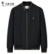 Dances with Wolves 90 duck down + graphene lining windproof baseball uniform casual men's jacket 001 black 170