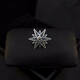 Timo collar pin anti-exposure buckle full of diamond six-pointed star men's brooch shirt collar pin personalized suit badge simple corsage ancient silver B00-204
