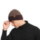 Yufan Winter Wollhut Herren Doppelschicht verdickte Wolle Hut vielseitig gestrickter Hut Männer und Frauen Universal Trendy Winter Hut Erwachsener plus Samt verdickte Warmohrschutz Hut Winterhut Hui724 Kaffee L (58-60 cm)