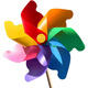 Yuanhui Colorful Rotating Windmill 2 Pack Plastic Toys Kindergarten Outdoor Sports Meeting Outdoor Activity Decoration Props