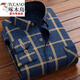 Woodpecker (TUCANO) men's warm shirt with velvet thickened plaid long-sleeved shirt casual trend middle-aged and elderly father-father suit (2 pieces) HB685+HB684 plus velvet 2XL suitable for 140 Jin [Jin equals 0.5 kg] - 159 Jin [Jin equals 0.5 kg]