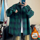 Xuanfanduo Plus Velvet verdickte langärmelige Hemd für Männer im Herbst und Winter New American Retro Trendy Hemd Vielseitige Large-Size-Jacke C9734 Red Grid M empfohlen 90-110jin [Jin gleich 0,5 kg]