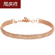 Zhou Qingxiang genuine 18k gold bracelet for women au750 rose gold hollow brushed bracelet girlfriend birthday gift 7.8g
