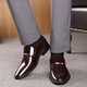 Spider King (Spider King) Herrenschuhe 20204 Frühlings- und Herbstlederschuhe Herrengeschäft formelle Trage lässiger spitzer Zeh Helle Lederschuhe Koreanische Hochzeitsschuhe Black Hollow Z686 39