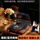 Xinku gives away records/gift bags, vinyl record player, retro gramophone, integrated audio, Bluetooth speaker, living room, European style housewarming, wedding, old-fashioned ornaments, table, birthday gift, flagship version, antique brown + needle + wireless Bluetooth HIFI sound quality