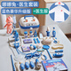 Huang EN House de la casa para niños Juguete Doctor Juguete Pequeña Caja médica Caja médica Nurera Juicio de rol Inyección Azul bebé [Paquete de 48 piezas de lujo] + Muñeco + Traje médico Todos los paquetes se envían a la botella colgante