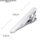 North Martin High-End-Krawatte Clip Herren Business Anzug Bräutigam Hochzeit einfaches Shirt Clip Silber