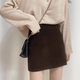 Hui Shihui Autumn Skirt Women's New 2025 Woolen Short Skirt Hip-covering Skirt High Waist A-Line Skirt Half Skirt Suit Skirt Small Woolen Short Skirt Coffee Color Including Lining M Recommended 100-110Jin Jin is equal to 0.5 kg