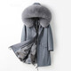 
SOEM high-end fur Haining 2025 winter parka coat for women fox fur collar parka fur women detachable medium-length black shell natural color fox fur inner liner L
