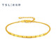 Xie Ruilin (TSL) gold bracelet for women 5G technology pure gold square tube bracelet hand jewelry gift XK679 about 3g