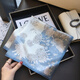 GIAVENTOLA silk scarf for women in spring, versatile and elegant flower small square scarf mulberry silk decorative scarf small scarf for elders blue