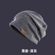 TUTORGOOSE2026 new fashion versatile light luxury hat men's plus velvet cold hat autumn and winter warm ear protection knitted pile hat thin black one size