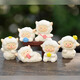 Cute cute backpack little sheep micro landscape desktop decoration small ornaments trendy toy animal blind box gift backpack lamb set 6 packs