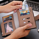 Tengge Gelsm men's wallet short card bag card package Student multi -function money clip individual creativity, large capacity, multi -card clip gray