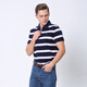 
Weipeng (weipeng) [bead floor cotton] Men's short-sleeved polo shirt in summer natural skin-friendly classic fashionable casual striped t-shirt D12049 Navy Blue M