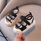 G.Duck Kids Little gelbe Ente Baby Sandalen Kleinkindschuhe Sommerjungenköpfe Anti-Kicking-Strandschuhe Baby Girls Sandalen weiche Sohle Off-White Größe 22 Größe Länge ca.
