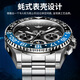 OUPINKE SWISS CERTIFIED Brand Water Ghost Watch Men's Mechanical Watch Full Automatic Men's Watch Luminal imperroproof Moon Phase's Watch's Watch HEPINKE-3271-Steel Black