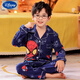 
Disney children's pajamas boys spring and autumn long sleeves pure cotton thin little boy cartoon Spider-Man dinosaur home suit Lapel G1047# Ultraman Feitian 10 size [suggested height 105-115cm]